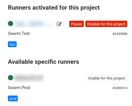 Activate the runner 